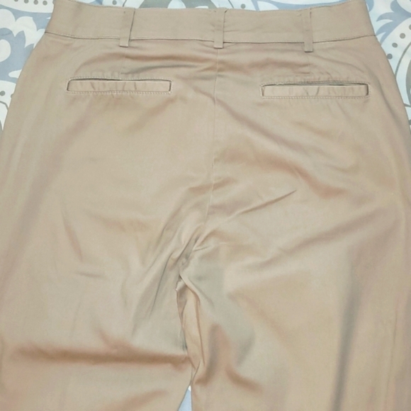 Khakis Pants beige tan stretch lightweight size 6 Straight Leg Pockets Normcore - Picture 4 of 5